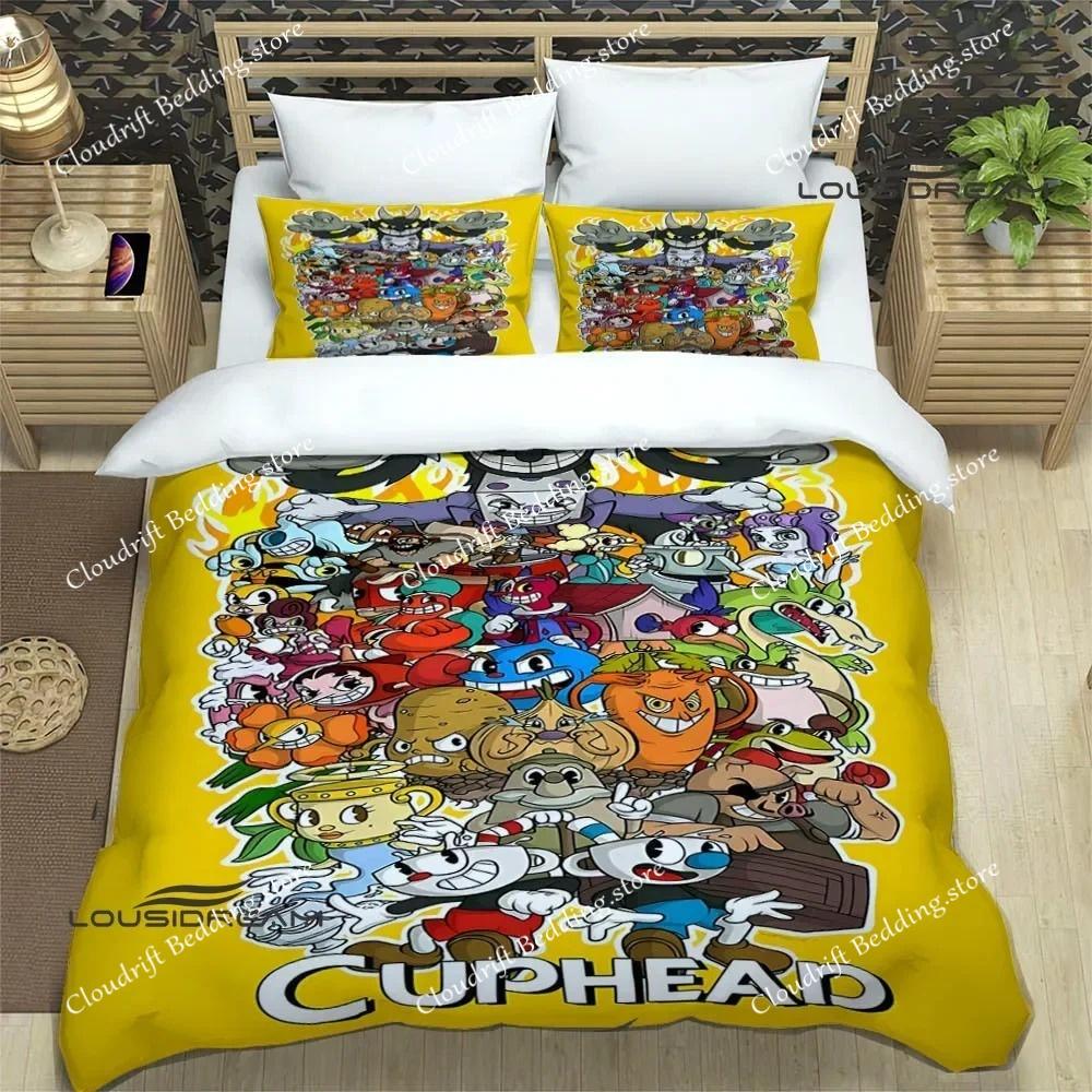 Cuphead Cartoon Printed Bedding Sets Exquisite Bed Supplies Duvet Cover Set Comforter Luxury Fashion Polyester Quilt Cover