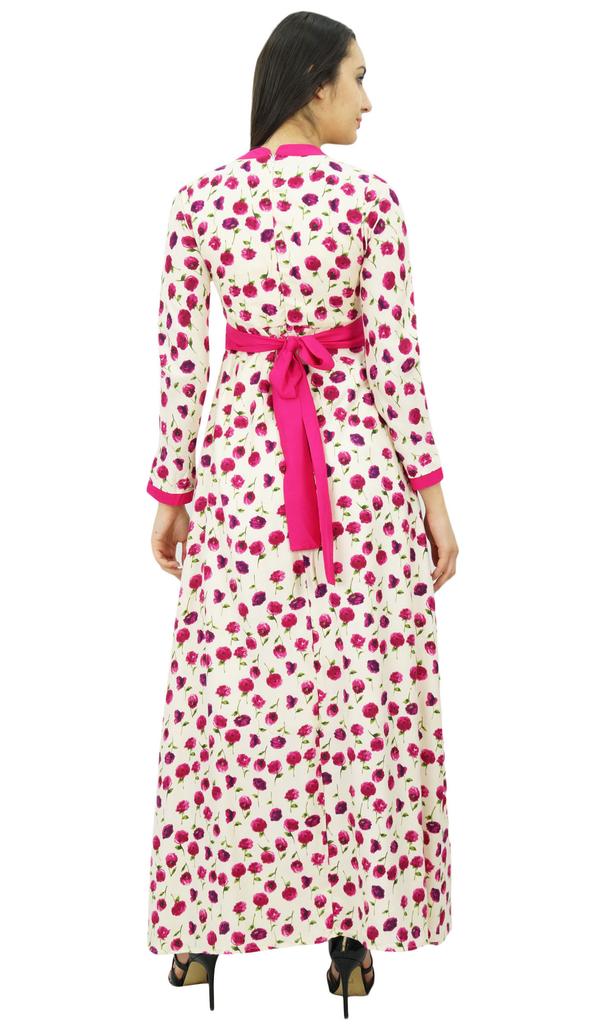 Bimba Женское зимнее платье макси с цветочным принтом, длинное, из вискозы