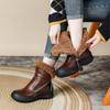 Women Winter Fashion Warm Plush Genuine Leather Women's Boots With Anti Slip Soft Sole Comfortable Side Zipper Short Boots