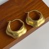 925 Sterling Silver Vintage Earrings For Women Trendy Simple Gold Heavy Earring Jewelry Prevent Allergy Party Accessories Gift