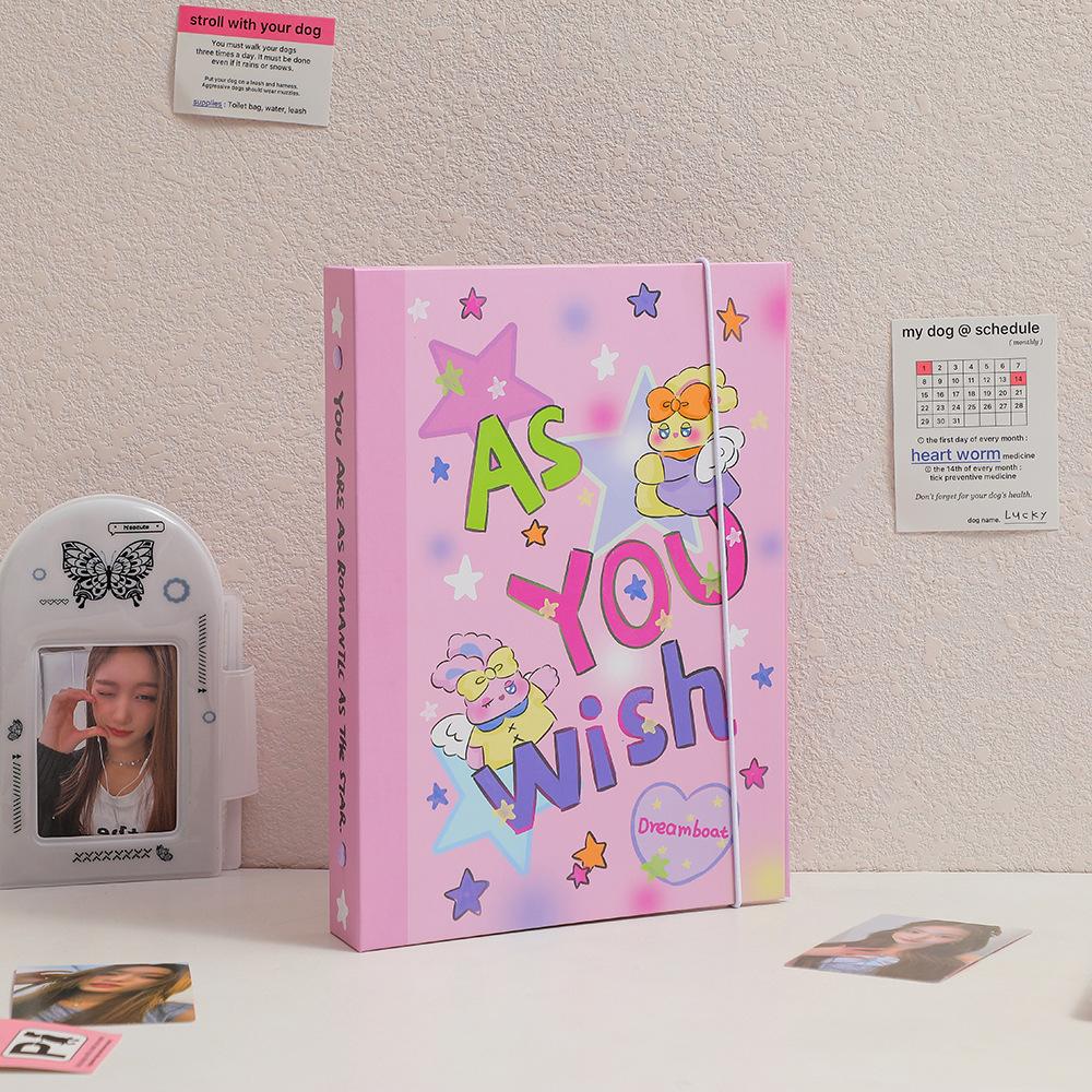 Cute A5 Butterfly Kpop Photocard Holder DIY Binder Photocards Idol Photo Album Photo Collect Book Photocard Binder Scrapbook