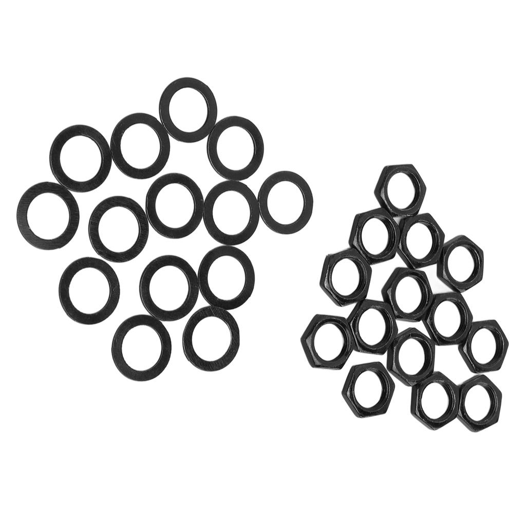 Комплект шайб и гаек для инструментального разъема, крепеж для электрогитары, бас-гитары, внутренняя резьба M9