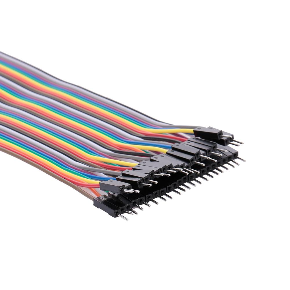 Breadboard Jumper Wires Male to Female Dupont Cable for Arduino Multicolored Ribbon Cables 40Pin 20cm
