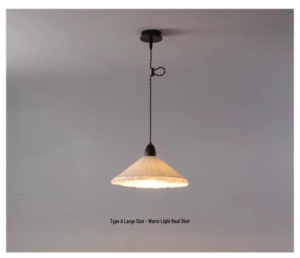 Japanese Wabi-Sabi Paper Art Pendant Light for Tea Room, Zen Homestay, Cafe, Bar Counter, and Entrance Decor.