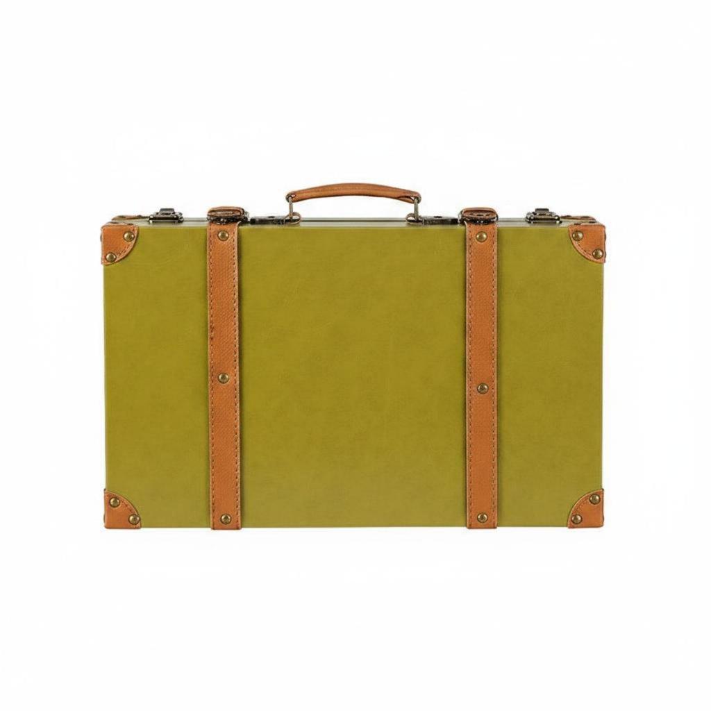 Vintage Storage Case Retro Leather Organizer Classic Suitcase Set Home Decor Box
