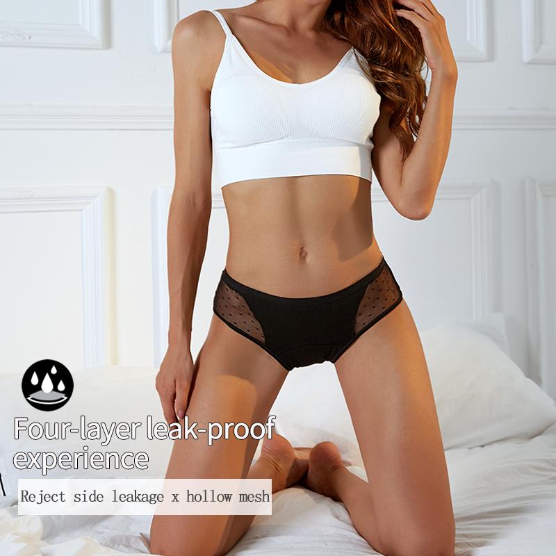 Большие размеры, 50-120 кг, женские трусики, сексуальные полые сетчатые трусики из чистого хлопка с промежностью, супер впитывающие физиологические трусики, нижнее белье, трусы