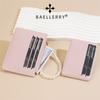 Baellerry Мини-кошелек для женщин и мужчин, модный тонкий кошелек с жемчужным блеском, застежкой-молнией, для монет, держатель для карт, денежный мешок GZW
