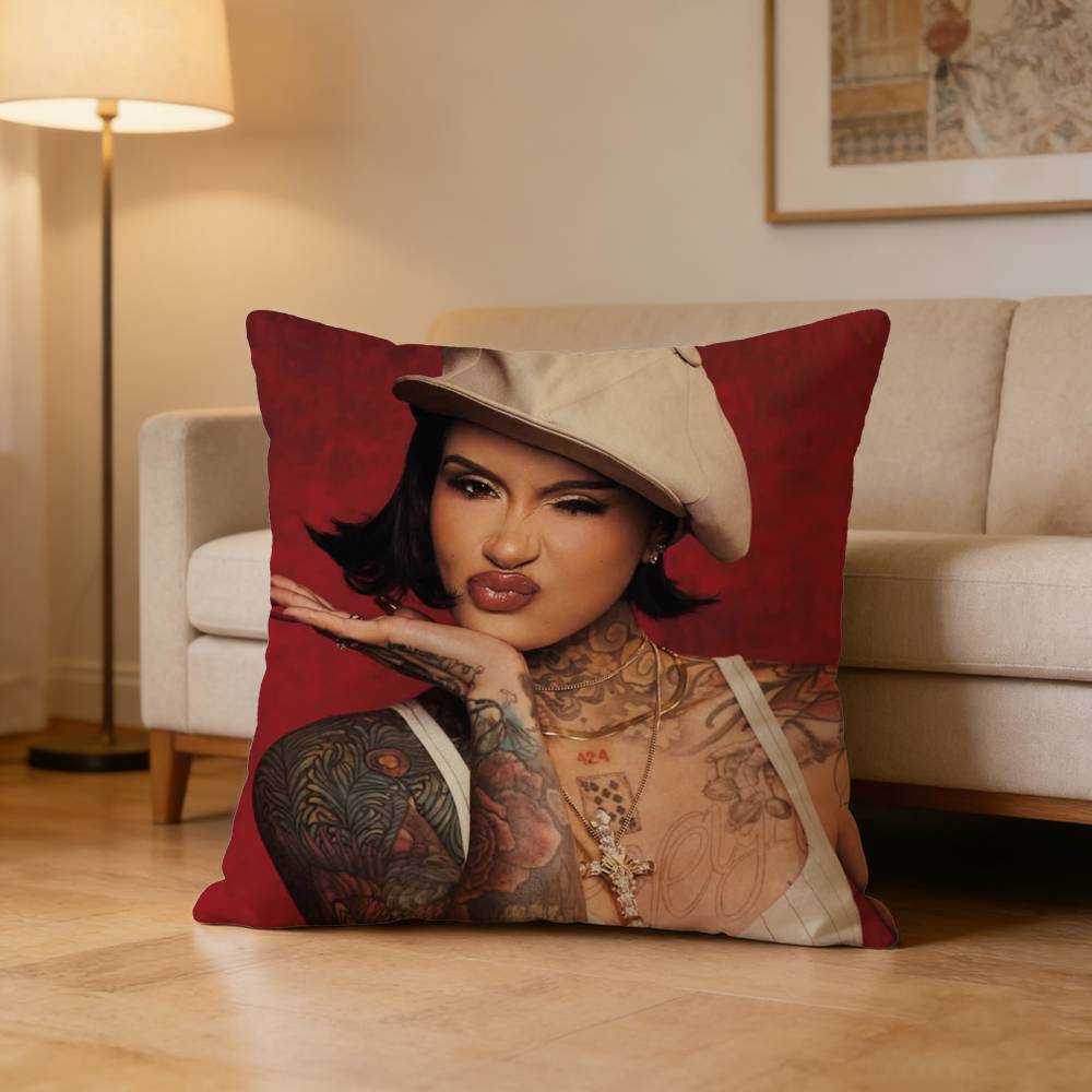 Singer K-Kehlani Folded Pillow Case For Sofa Living Room Home Office Decor Protective Cover