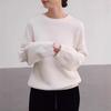 Womens Oversized Crewneck Knit Sweater Soft Fuzzy Acrylic Blend Loose Fit Long Sleeve Winter Top