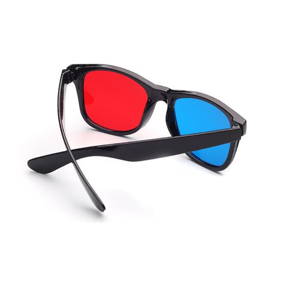 Lightweight Red Blue Cyan Plastic Frame 3D Glasses for Anaglyph Movie Game DVD