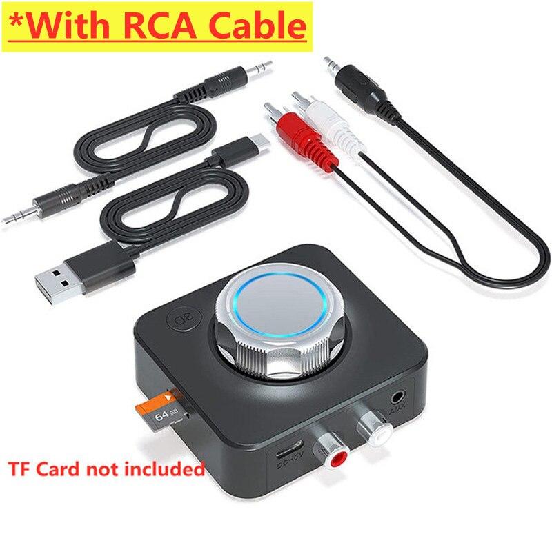 Bluetooth 5,0 аудиоприемник 3D стерео музыка беспроводной адаптер TF карта RCA 3,5 мм 3,5 разъем AUX для автомобильного динамика, усилителя для наушников