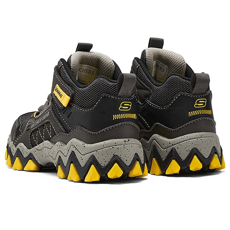 Skechers Детские универсальные повседневные нескользящие прочные теплые высокие ботинки Детские ботинки Черный Желтый 406415L-CHBK