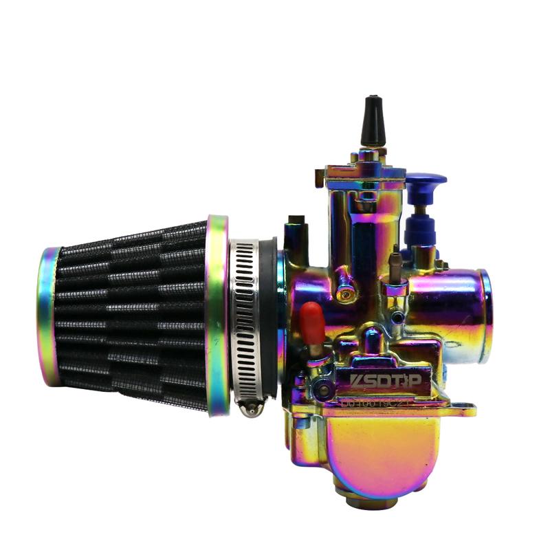 ZSDTRP Colorful Air Filter 35/38/42/45/50/55/58mm Motorcycle Air Filter Intake Pipe for 50cc 110cc 125cc 250cc ATV Dirt Bike
