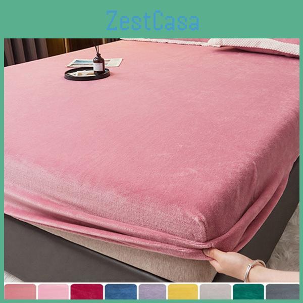 Thick Elastic Fitted And Warm Sheets Adjustable Flannel Winter Mattress Cover Velvet Bed Linens 150180200 Multi Sizes