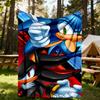 Фланелевое пледное одеяло Sonic Shadow для улицы - Легкое, мягкое, теплое, с HD-печатью, для дивана, кровати, путешествий, кемпинга 1203009