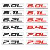 3D 6.0L 6.1L 6.2L 6.4L 7.0L 7.3L Car Emblem Badge Sticker