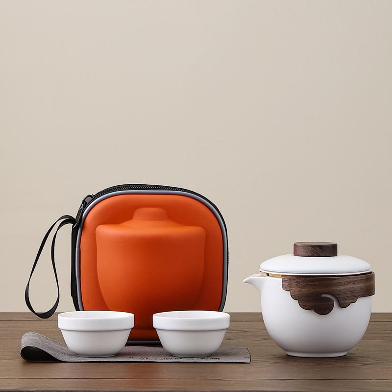 Ceramic Creative Hand Grab Pot Kuaike Cup Portable Travel Tea Set Business Gifts Opening Event Souvenirs