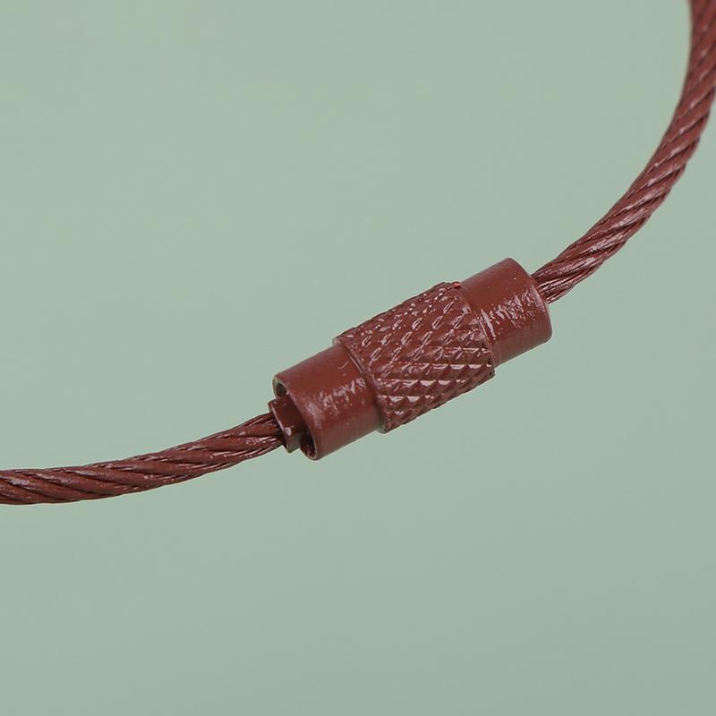 10 шт. случайной длины 15 см стальной проволочный брелок стальной трос брелок трос брелок трос багажная этикетка кольца трос кольца для ключей