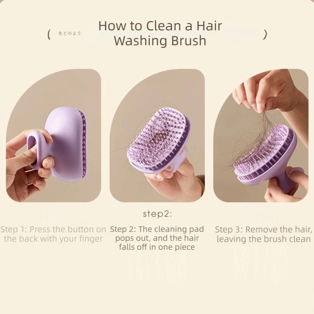Soft Hair Washing Comb Dandruff Removal Head Scalp Massager Scalp Cleaning Scrubber Travel Use