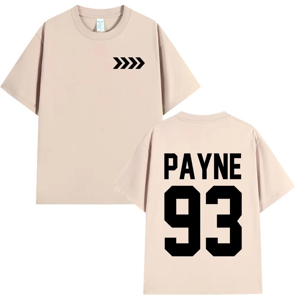 Мужская футболка с круглым вырезом Liam Payne Tribute Payne 93 Мерч Фанаты Женская летняя Хип-хоп графика Высокое качество Роскошная футболка