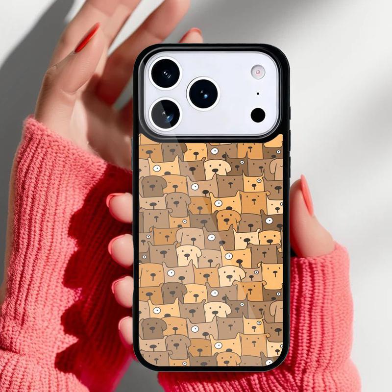 Мультяшный Животный Собака Кошка Свинья Чехол для Телефона для iPhone 17 16 15 14 13 Pro Max Задняя Крышка для 12 11 Pro Coque