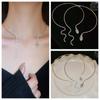 Fashion Jewelry Crystal Snake Necklace Round-shaped Snake Choker Pendant  Party Evening Dress