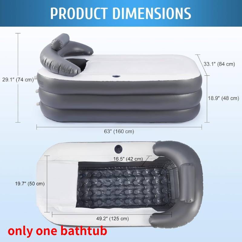 Надувная ванна для взрослых Складная ПВХ Ванна для пузырьковой ванны для домашнего использования