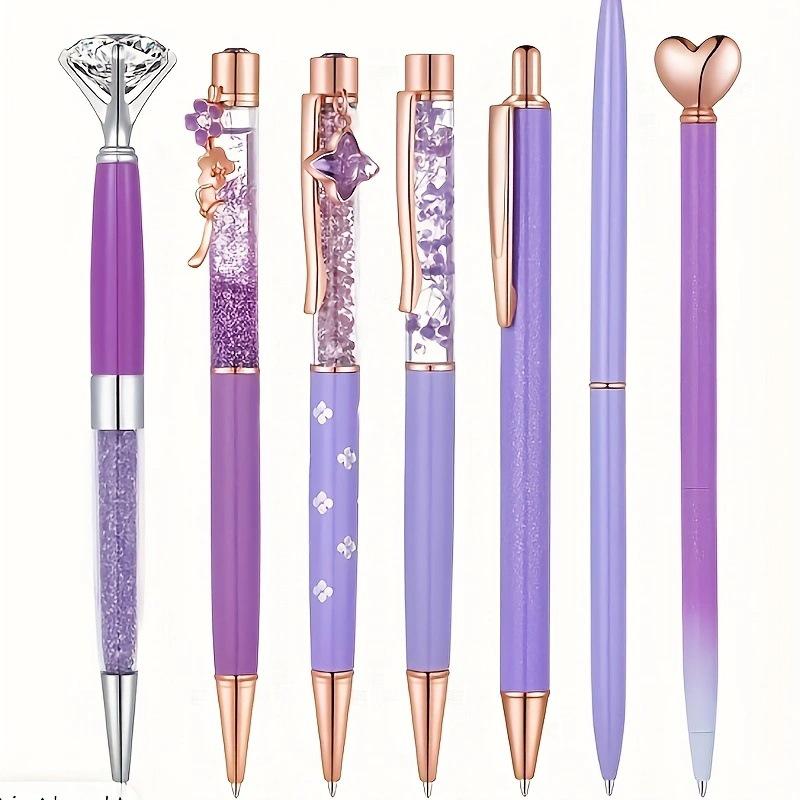 Набор ручек Crown Glitter (шариковая и роллерная) - Милый мультяшный дизайн для офиса и подарков