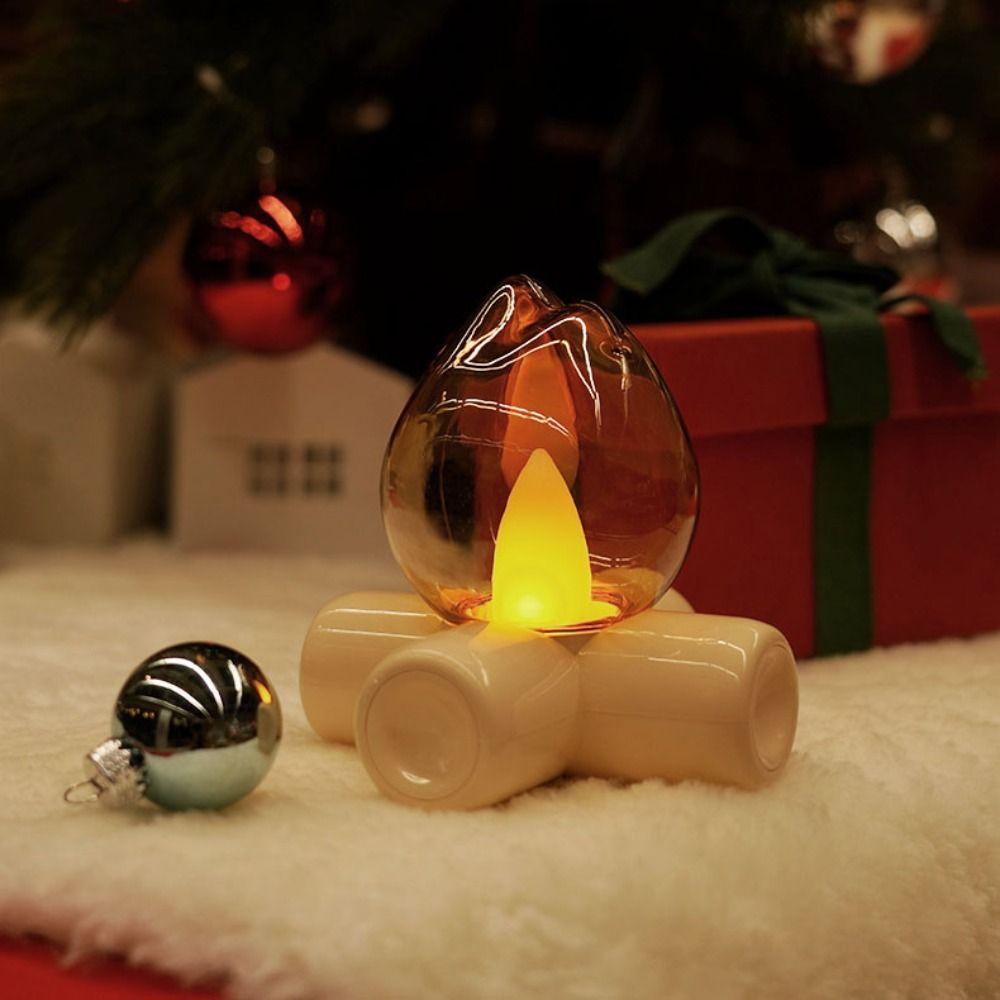 Rechargeable Flame Night Lamp Atmosphere Sleep Light Decoration Table Lamp Bedroom