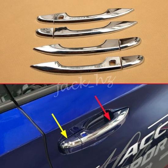 Chrome Door Handle Strip w/ Keyless Cover For Honda Accord 2018- Accessories