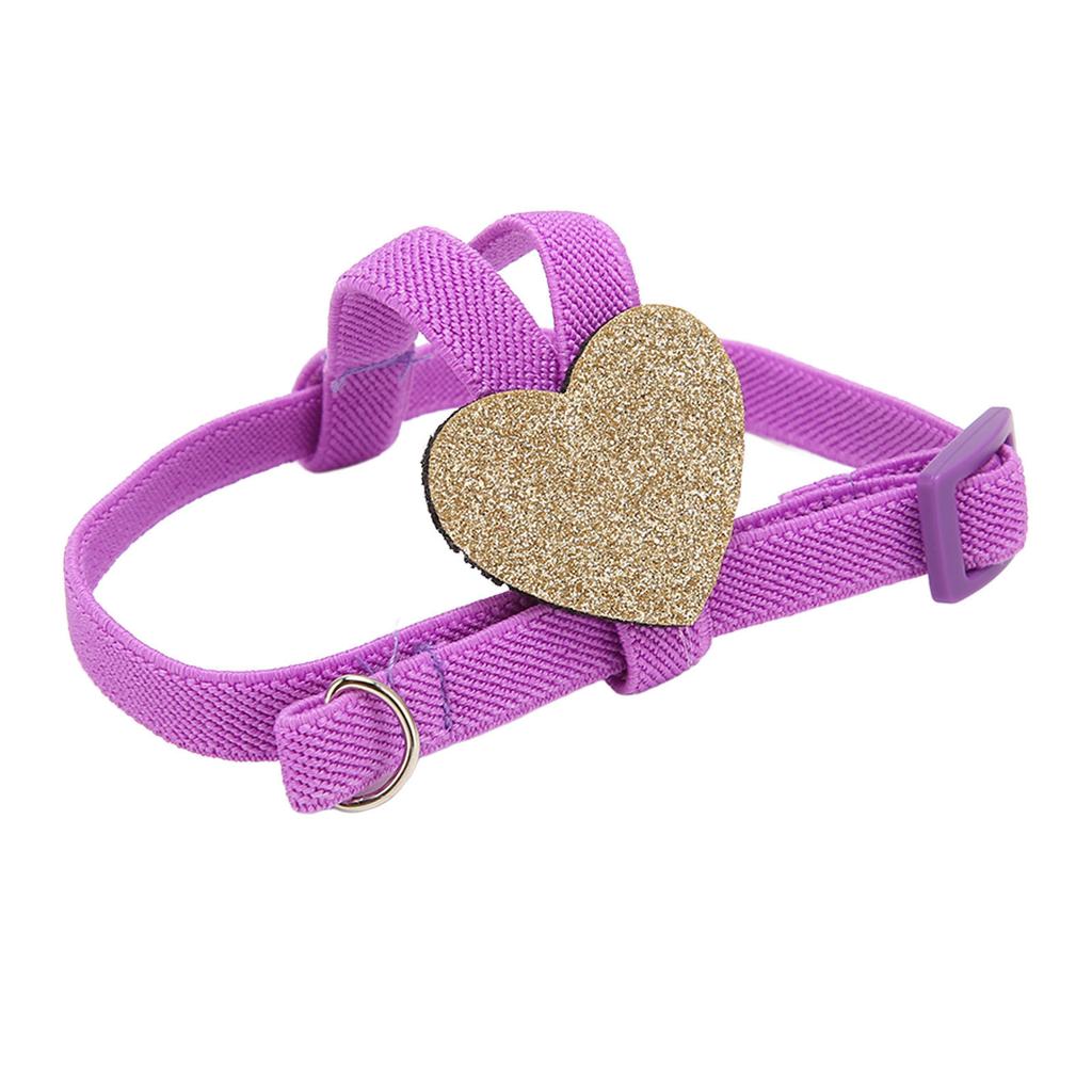 Pet Bird Harness Leash Elastic Adjustable Lightweight Parrot Flying Leash Straps with Cute Heart Purple