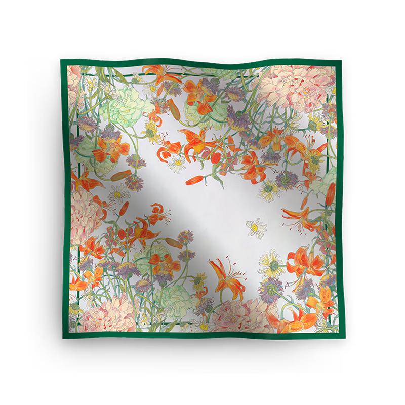 Wanshili Spring Bloom Double-Sided Square Scarf