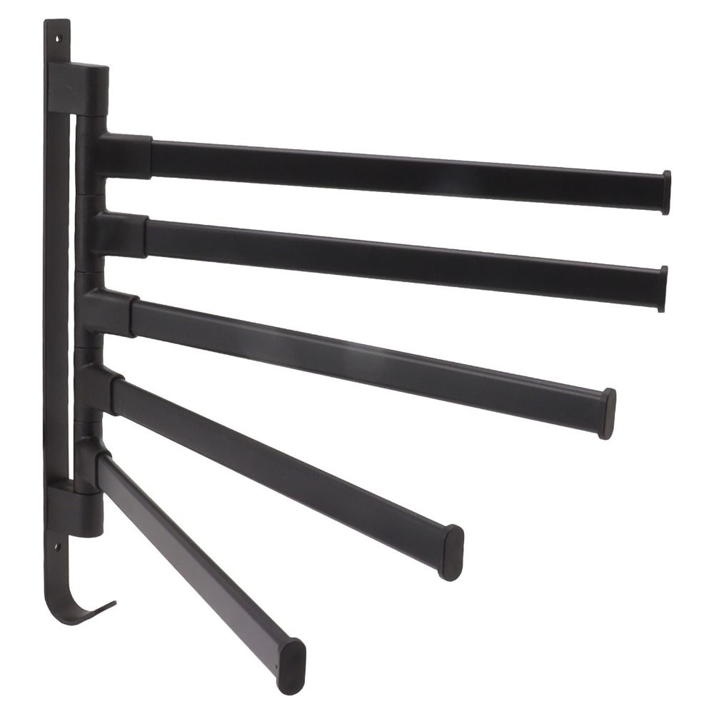 Aluminum Swivel Towel Bar Thicken Design Towel Holder Durable Swing Arm Towel Rack Space Saving