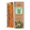 Деревянная расческа Nat Habit Kacchi Neem, вымоченная в 17 травах, масле нима и кунжутном масле для многостороннего действия - Распутывание, Контроль пушистости и Блеск, Подходит для всех типов волос