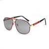 New men's pilot-style metal polarized sunglasses double beam day and night color-changing anti-ultraviolet sunglasses tide