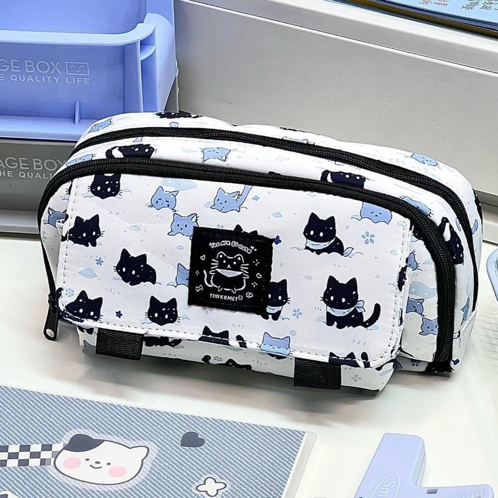 Ретро пенал для щенка Милая кошка Сумка для канцелярских принадлежностей Многофункциональная сумка для ручек Студент