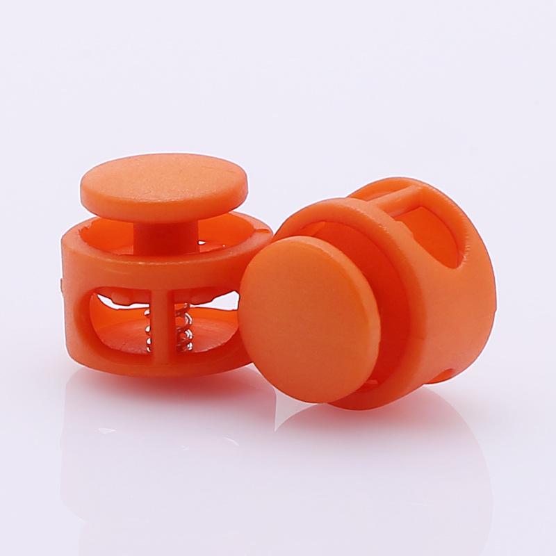 Colorful Elastic Double-Hole Spring Stopper for Shoelaces & Nylon Bags