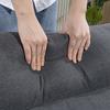 Bean Bag Chair with Bed Function, Reclining Backrest, Foldable, up to 120kg, 70 x 72 x 56 cm, Dark Gray