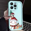 Чехол Merry Christmas Snowman Print для iPhone 16 Pro Max 15 14 13 Pro 12 11 XR XS 8 7 с рисунком пингвина, мягкий противоударный защитный бампер из ТПУ