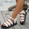 Women Flat Sandals Summer Beach Sexy Sandals Women New Trend Open Toe Wedges Shoes Woman Plus Size Leather Plus Size Sandals