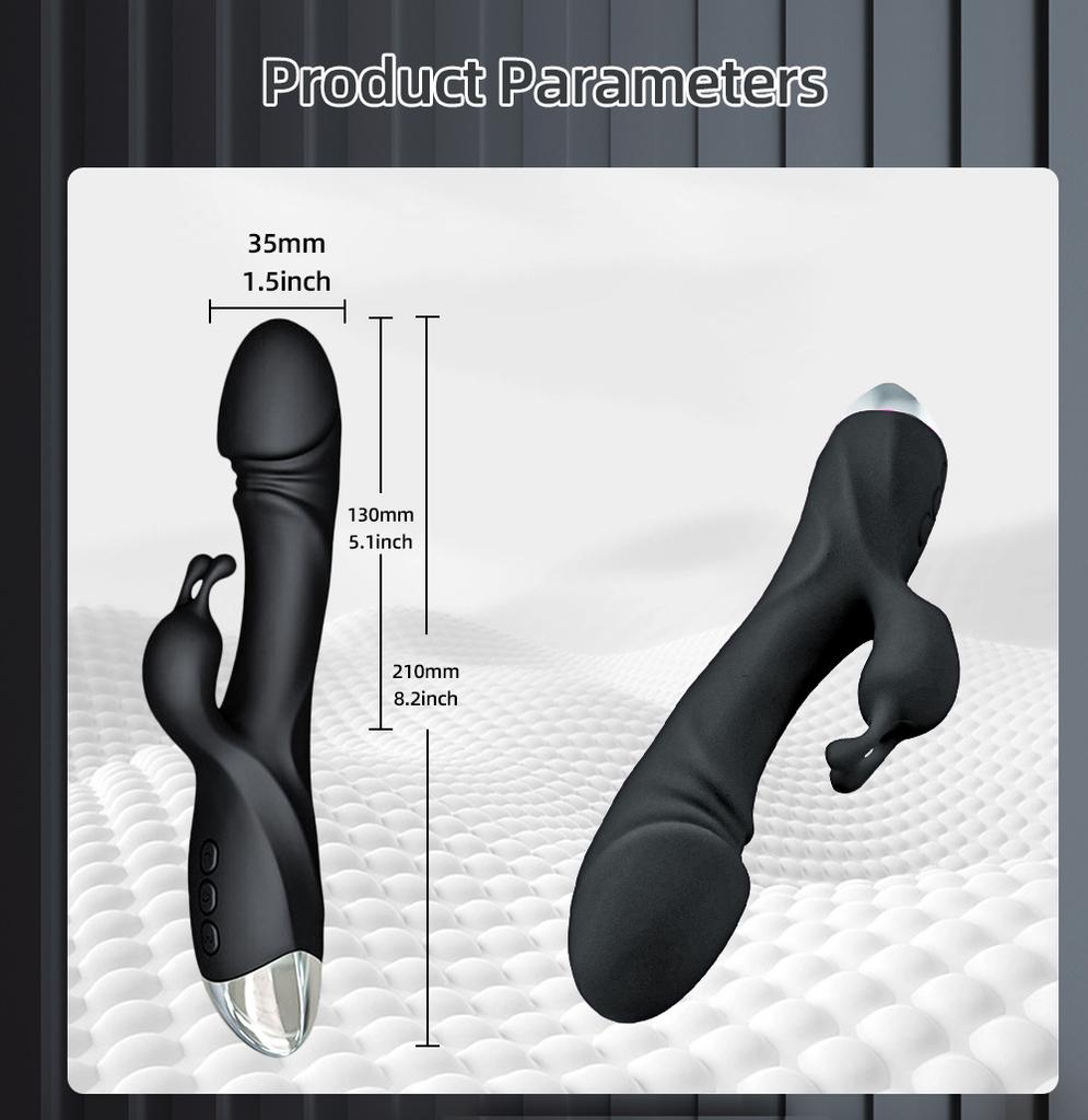Вибратор-кролик для женщин, мощный стимулятор точки G, женский клитор, массажер для сосков влагалища, дилдо, бесшумная секс-игрушка для взрослых