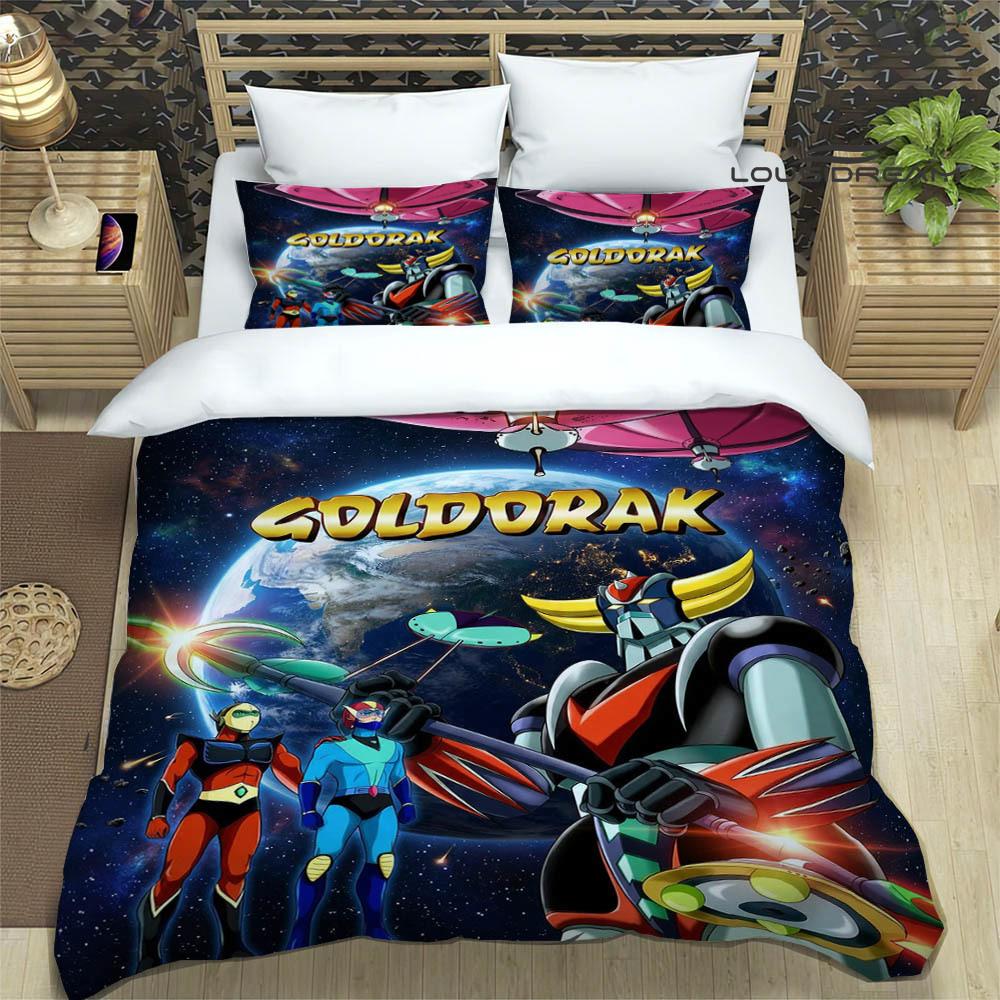 Комплекты постельного белья с принтом UFO ROBO GRENDIZER GOLDORAK изысканный комплект постельного белья пододеяльник комплект постельного белья люкс