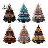 Textile Art Halloween Decor DIY Quilted Fabric Tree Kit Sewing Craft Party Display Ornaments Handmade Christmas Hanging Ornament for Holiday