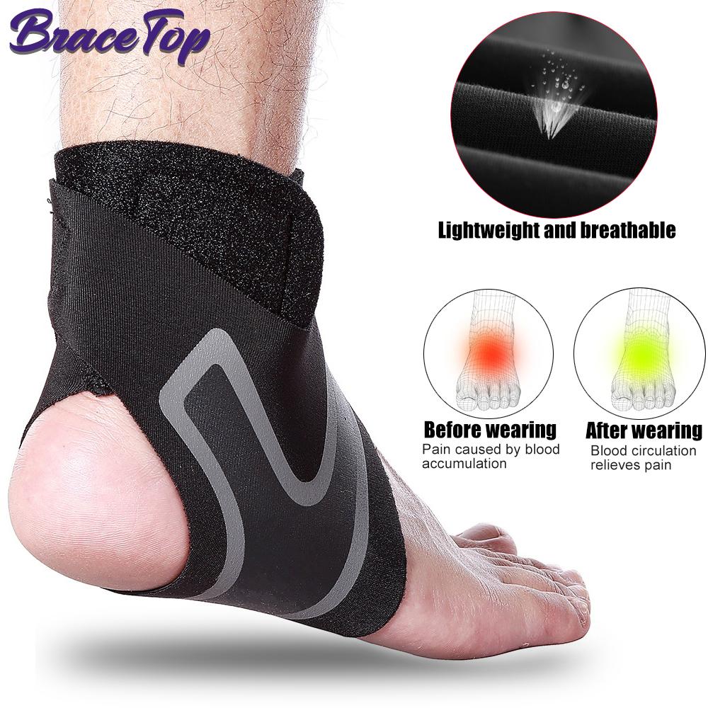 1 Pc Sport Compression Ankle Support Ankle Stabilizer Brace Tendon Pain Relief Strap Foot Sprain Injury Wrap Basketball Football