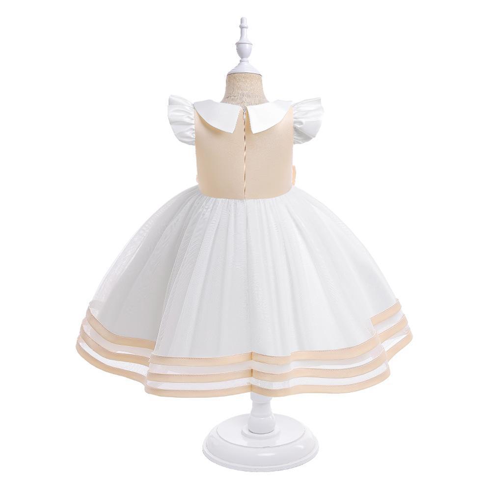 Платье в цветочную полоску для маленьких девочек 3-10 лет, элегантное платье для свадебной вечеринки для маленьких девочек, детское рождественское платье принцессы, детская одежда