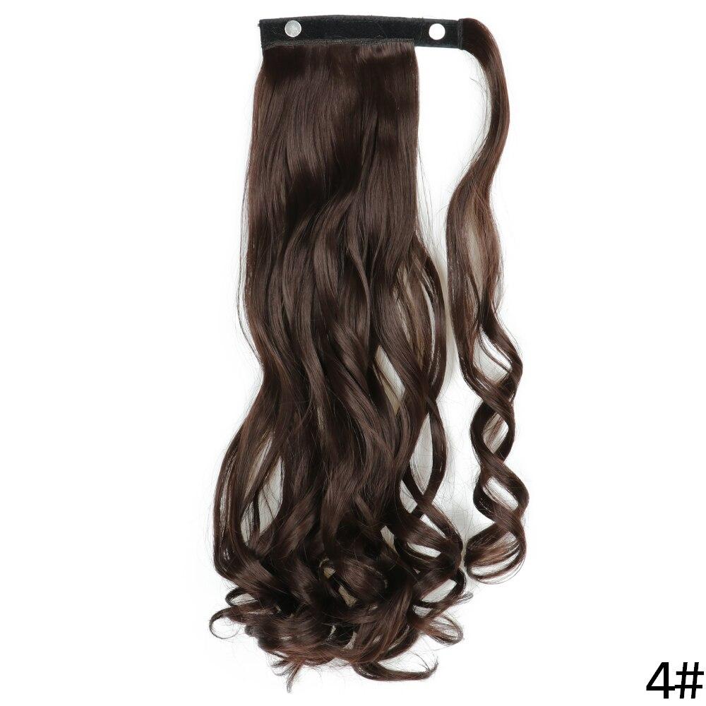 MERISIHAIR Women Long Straight Wrap Around Ponytail Synthetic Fiber Long Straight Wavy Hair Extensions Daily Wear