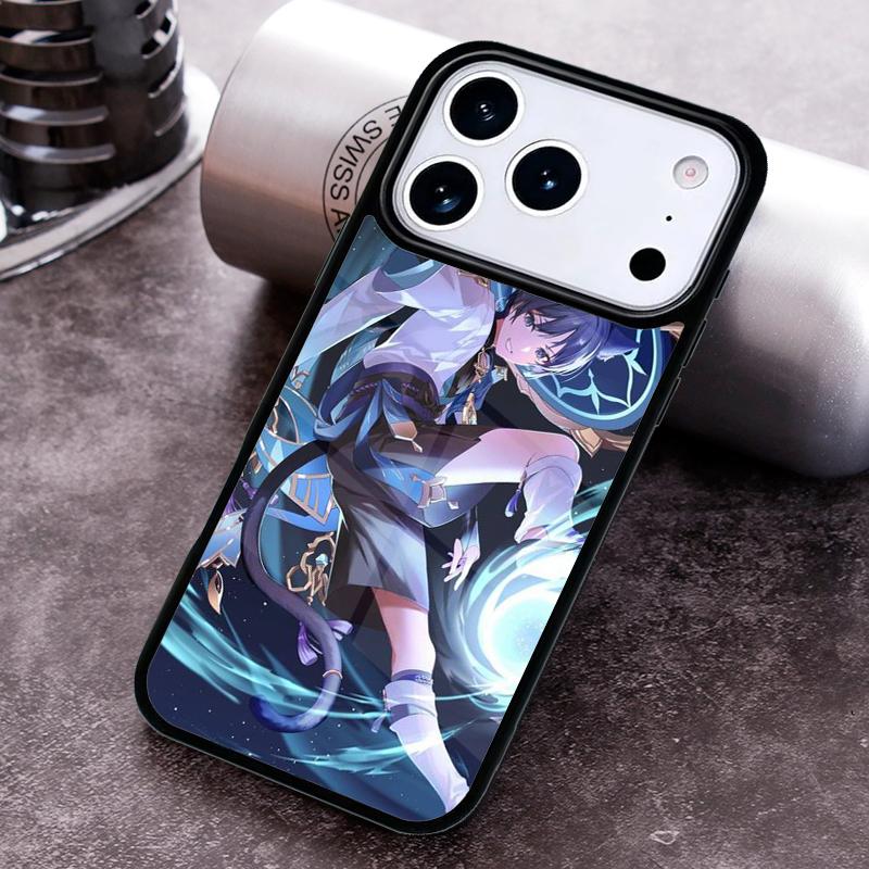 Чехол для телефона Genshin Impact Scaramouche для iPhone 17 16 15 Pro Max Air 14 13 12 11 Plus Ударопрочный чехол