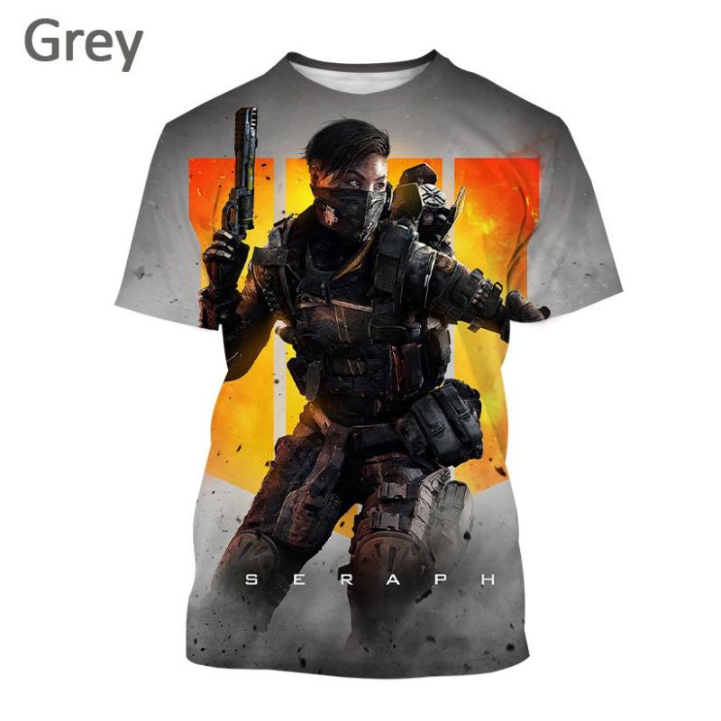 Game Call of Duty 3D Print T-shirts Black Ops Cold War Graphic T Shirt for Men Fashion Harajuku Street Hip Hop Short Sleeve