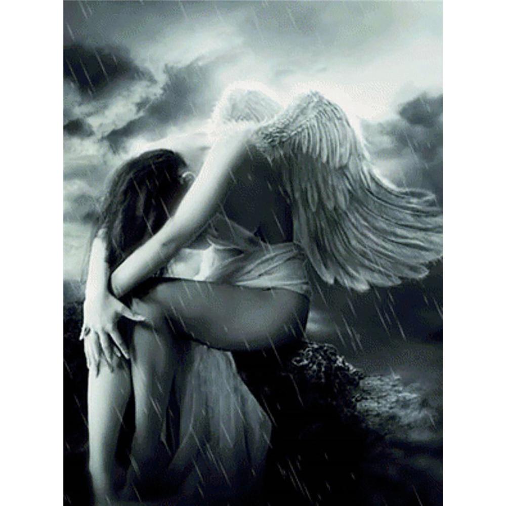 5D DIY Алмазная картина Вышивка крестиком Ангел Алмазная вышивка Портрет Мозаика Картина Rhinestone House Decor