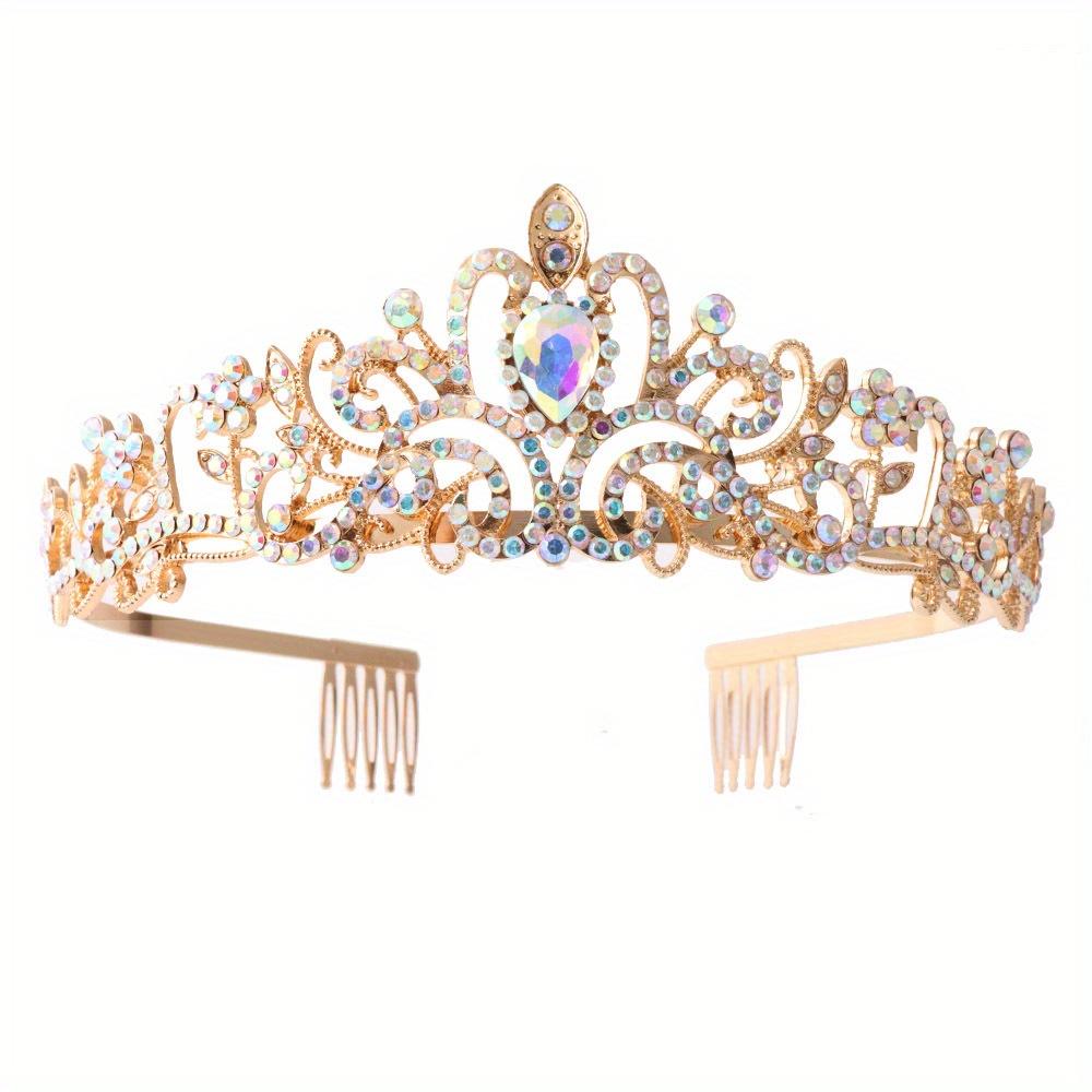 Crystal Crown Tiara With Comb Rhinestone Prom Diadem Headband For Women Bridal Wedding Hair Accessories Jewelry Tiara And Crowns